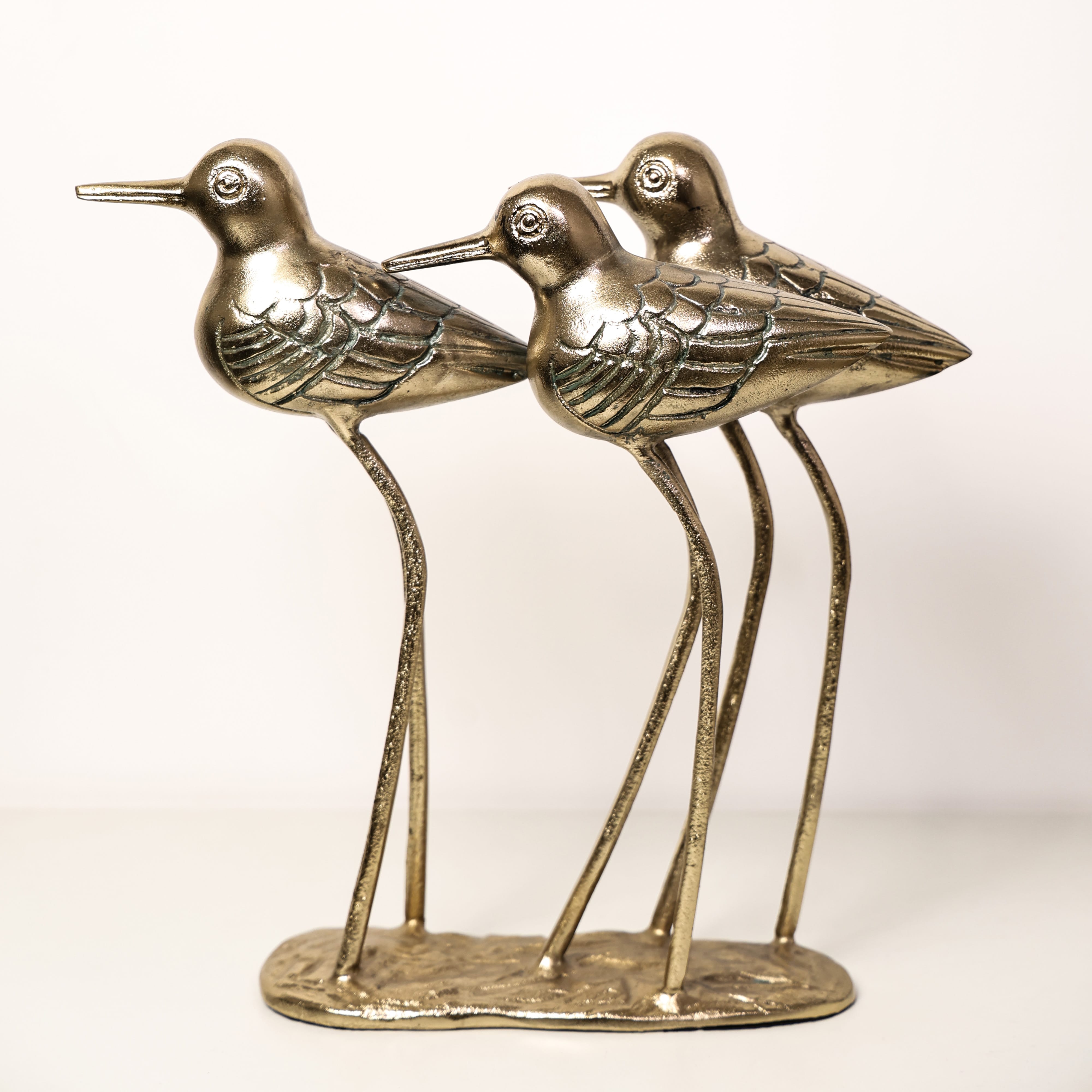 Golden Wading Bird Sculptures