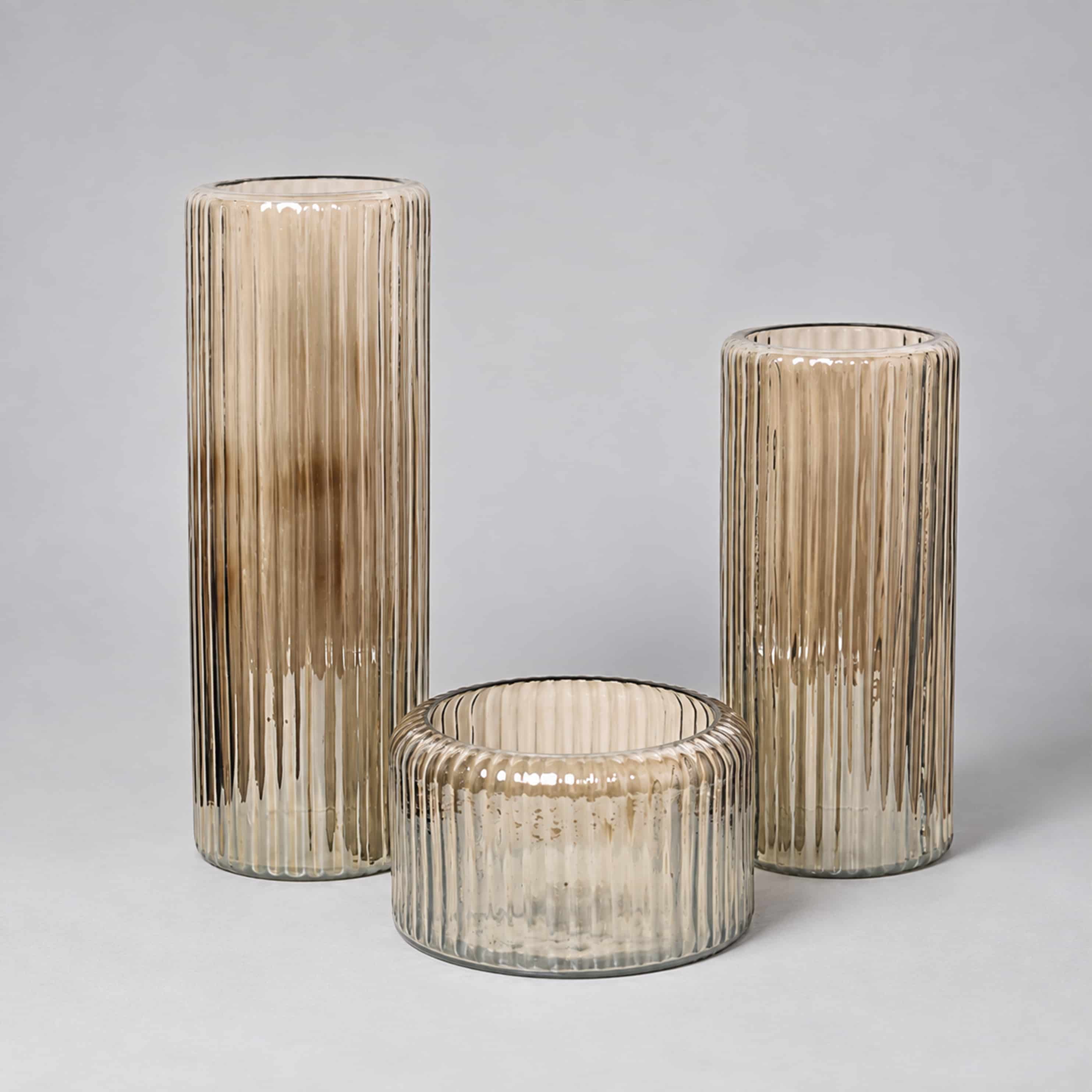 Amber Stripes Vase