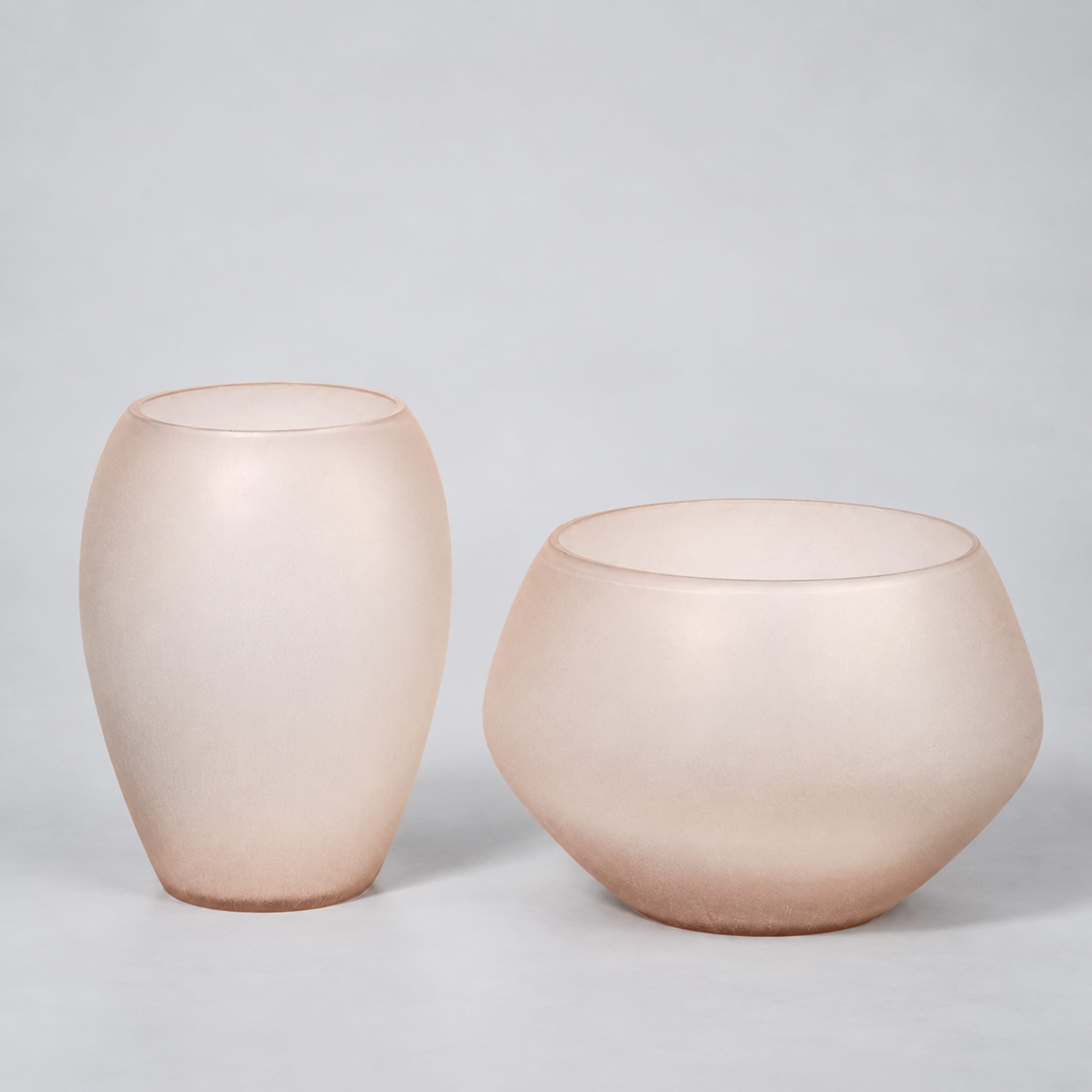 Soft Peach Glass Vase