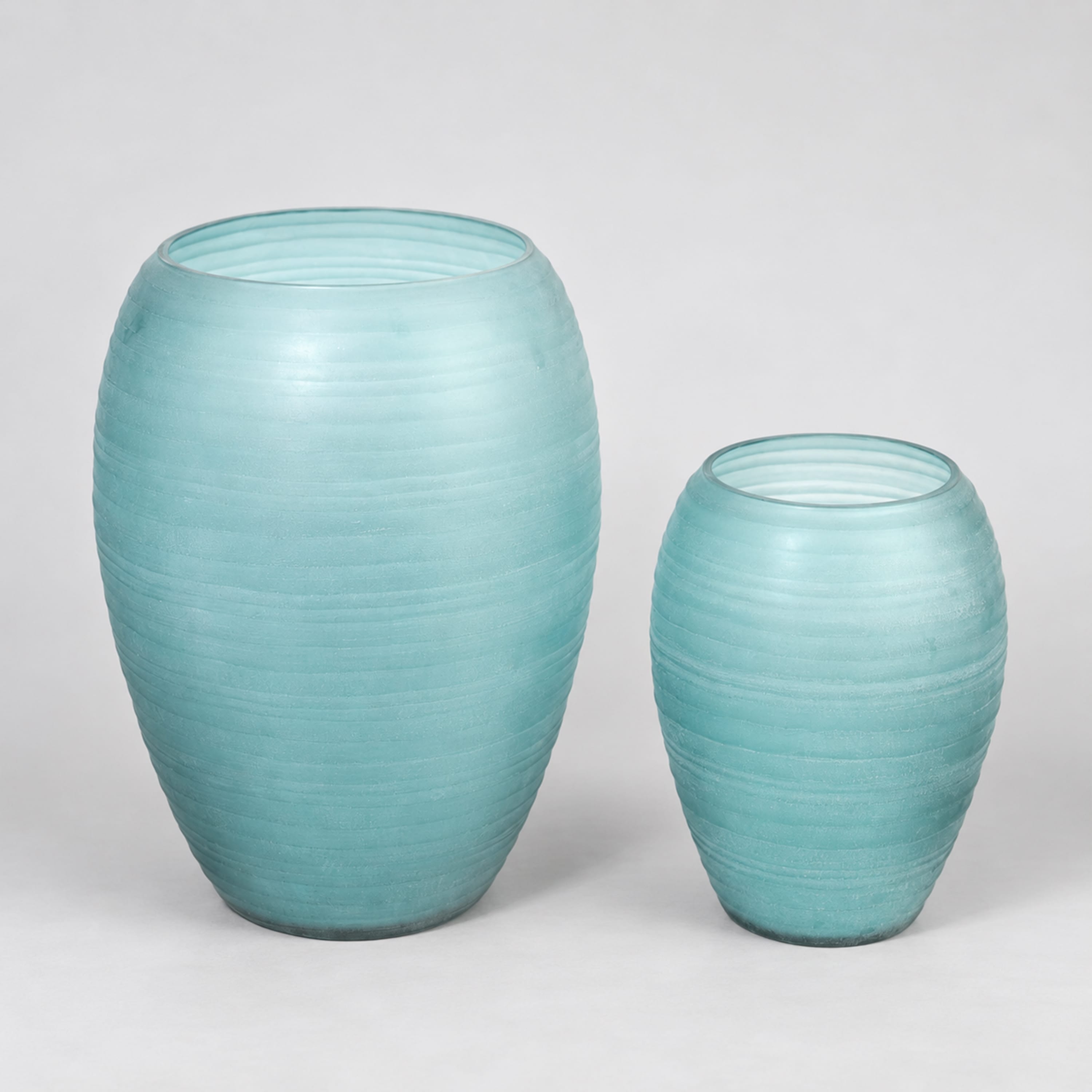 Turquoise Gradient Glass Vase