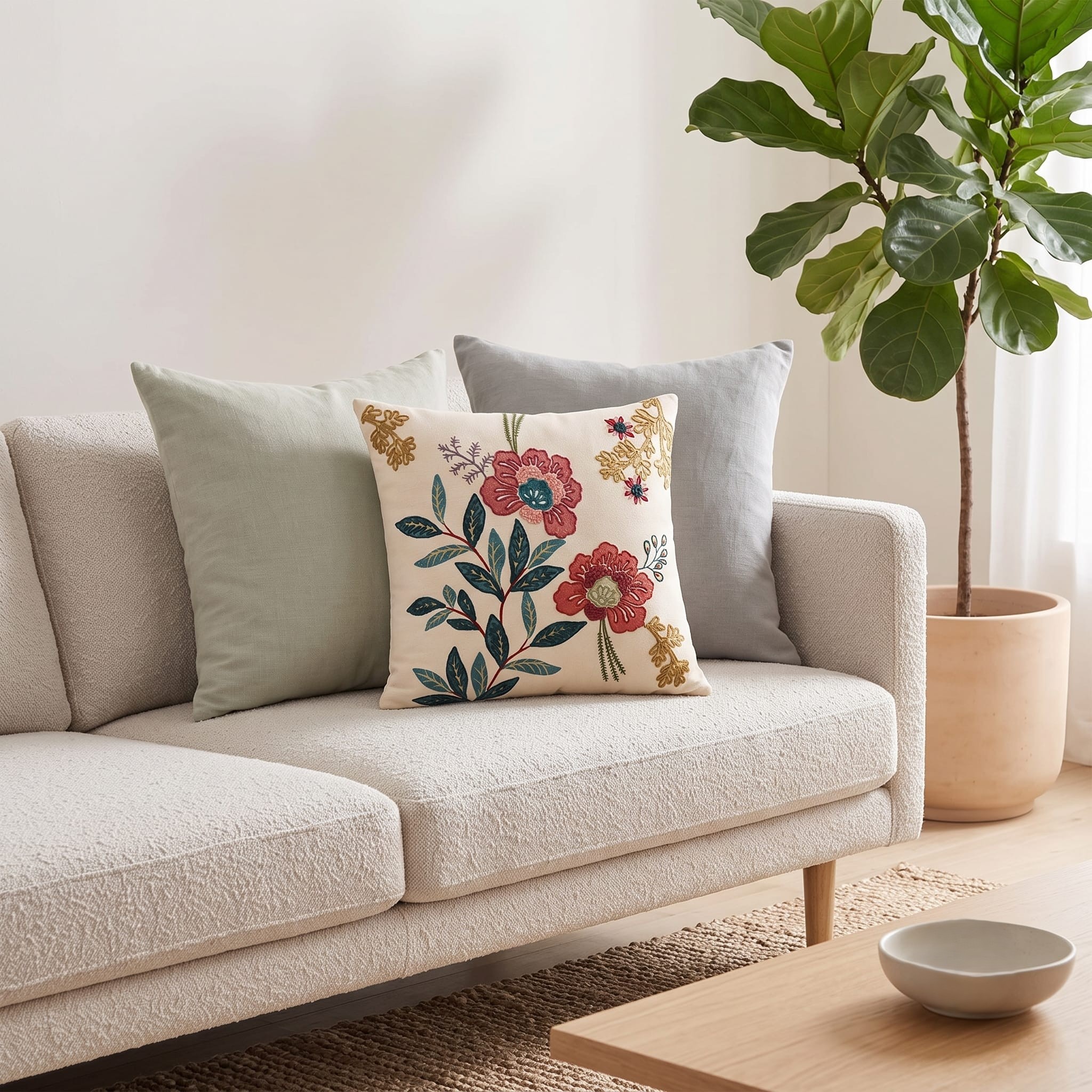 Floral Ivory Cover