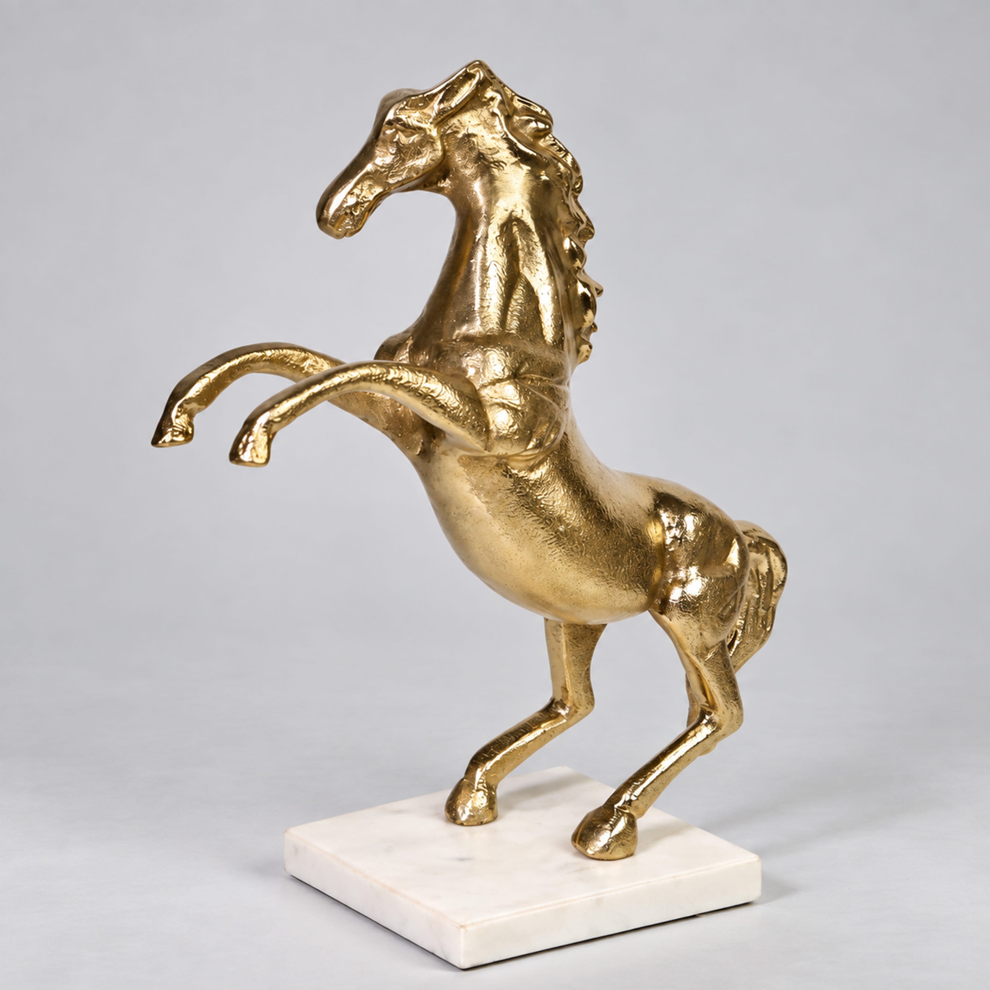 Rearing Gold Horse
