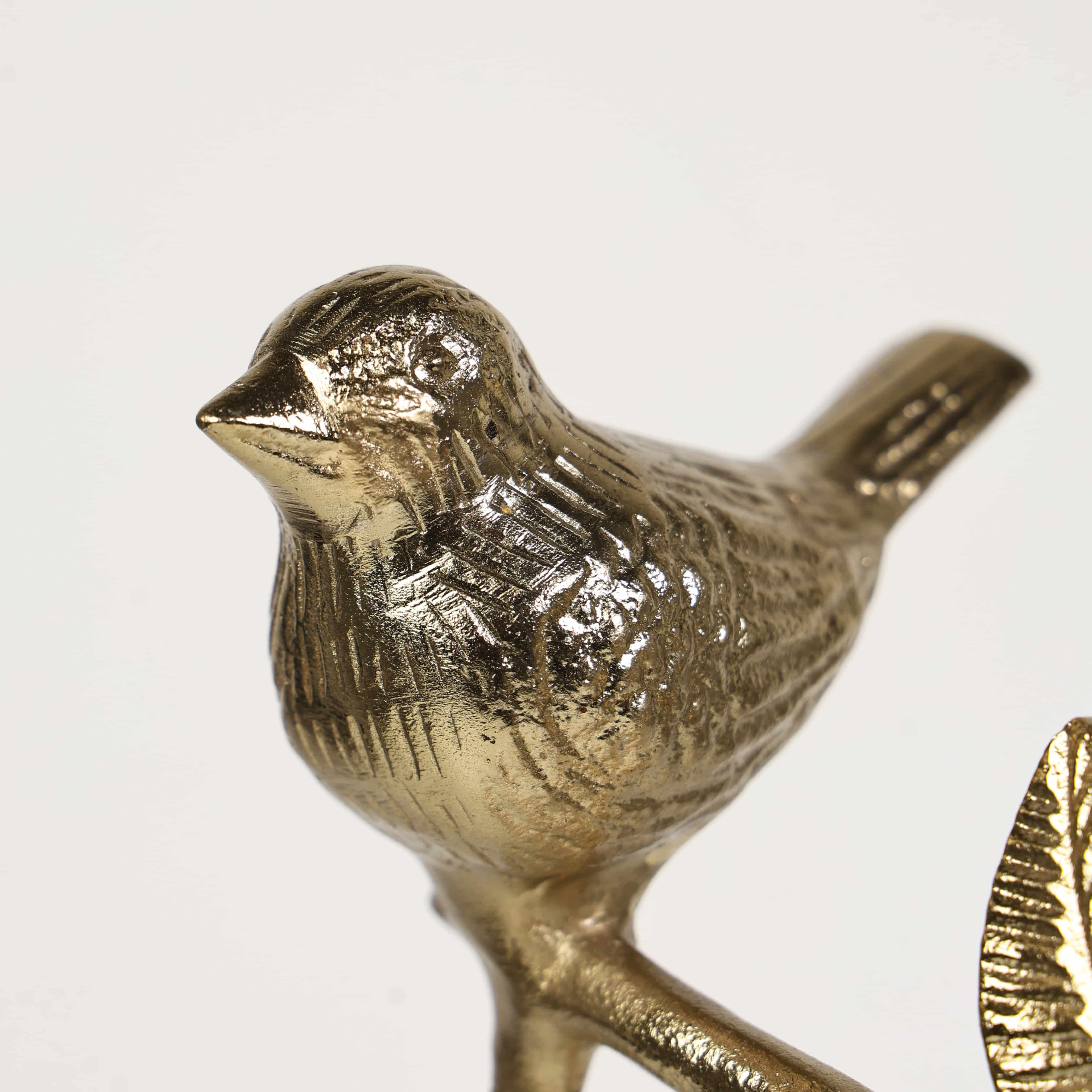 Golden Bird Figurine on Marble Base