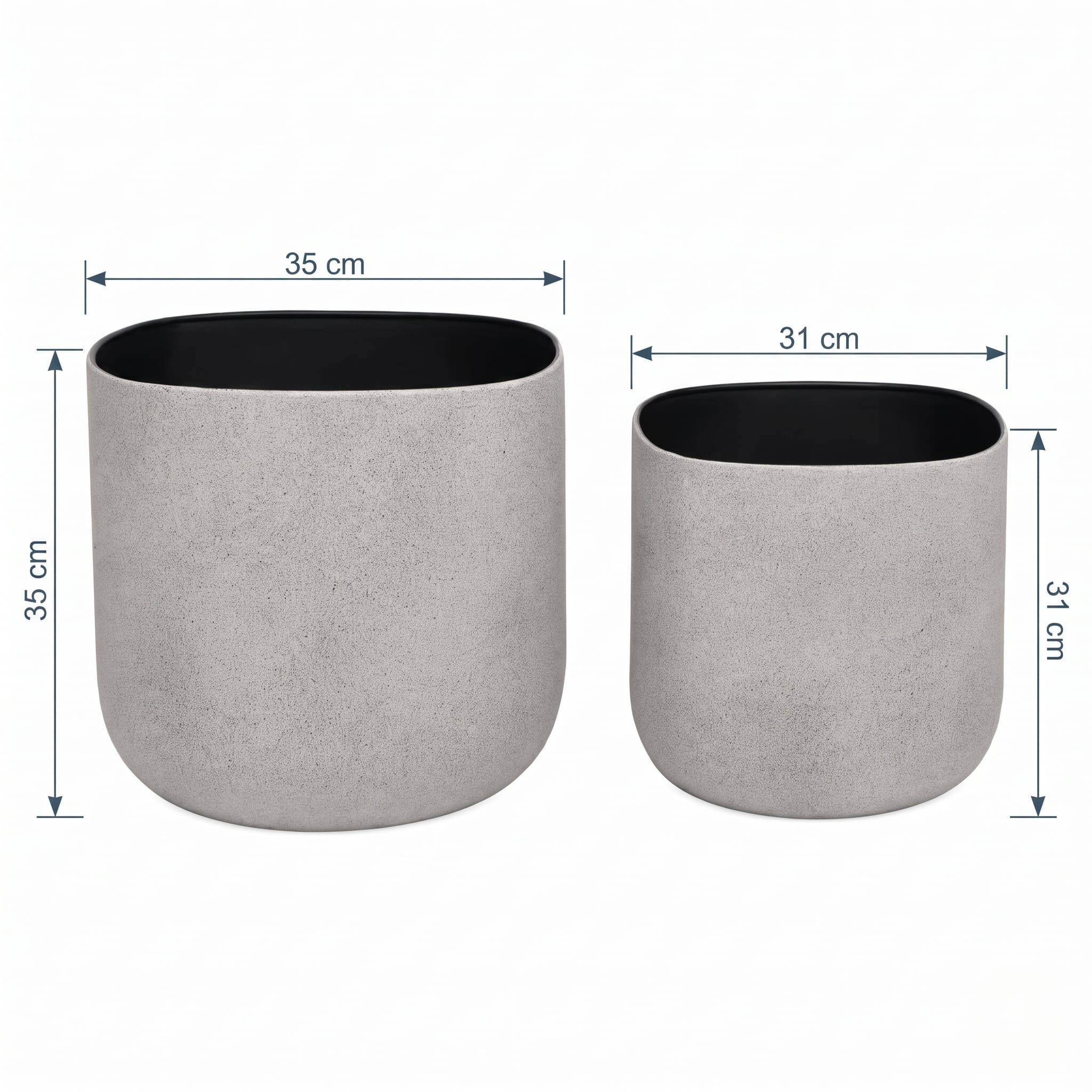 Luna Square Planter Set
